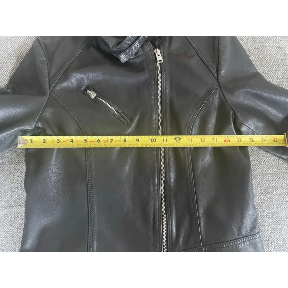 Soft, beautiful lambskin leather Belvedere Jacket from All Saints US size 10 - Picture 15 of 16